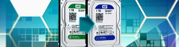 disque dur western digital blue et green